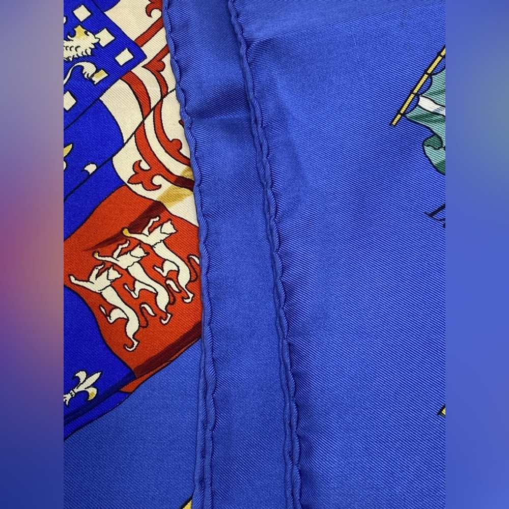 Hermes Vintage Silk Scarf Carre 90”Pavois”Blue - Picture 7 of 16